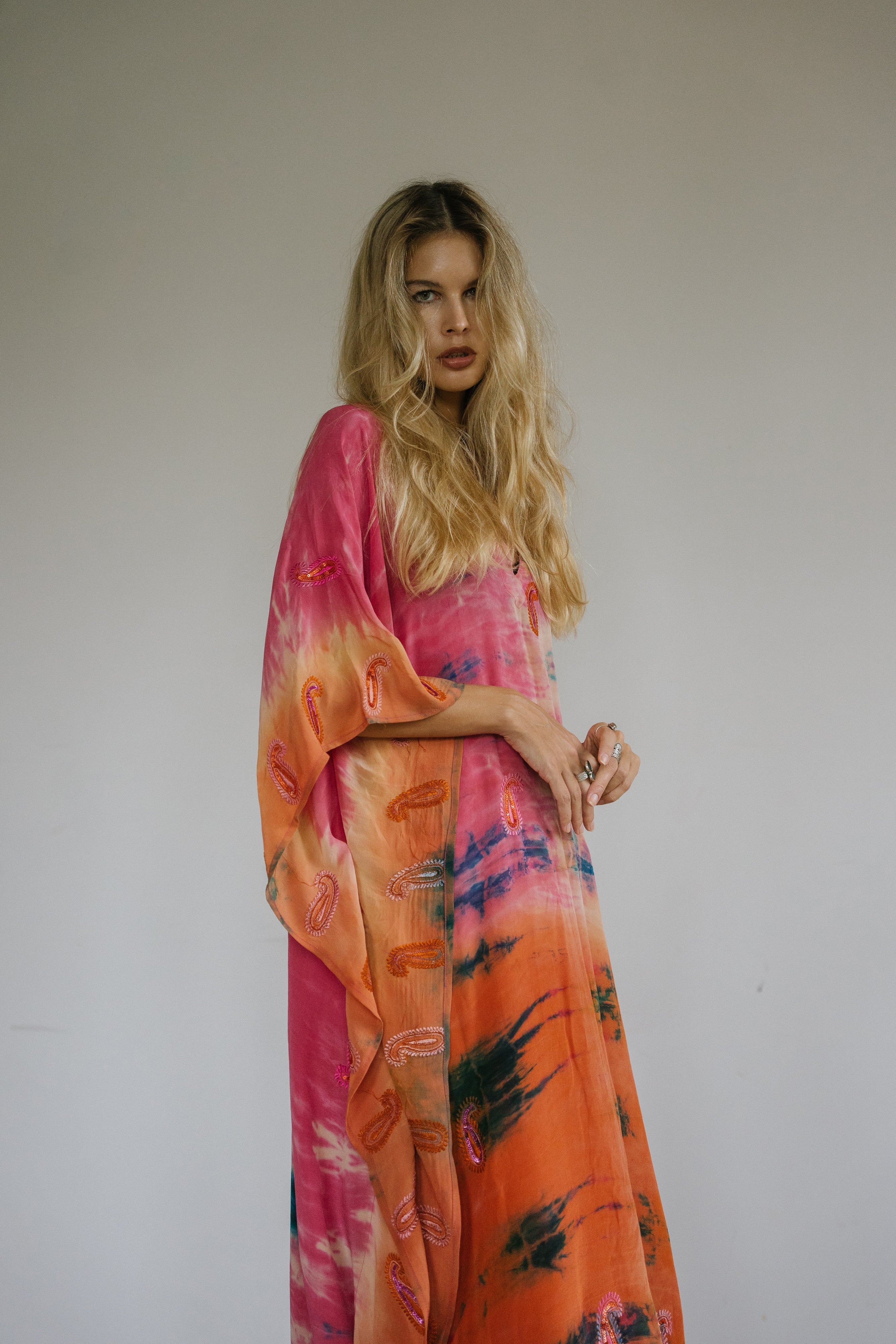 Long Caftan - Tangerine