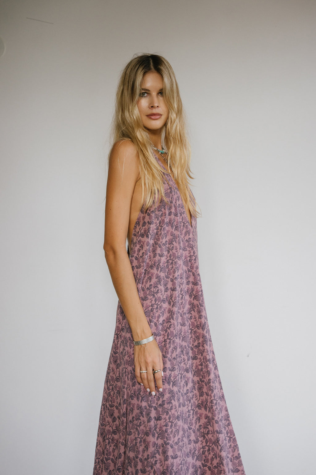 Sun Child Classic Silk Dress - Rosy