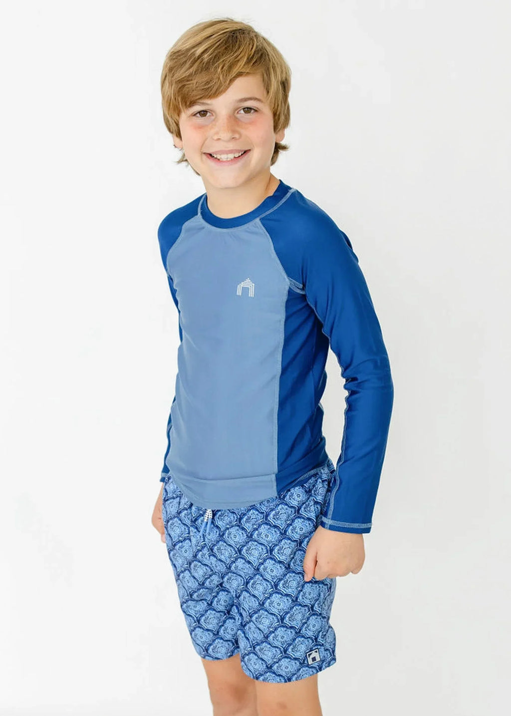 Boys Blue Long Sleeve Rashguard