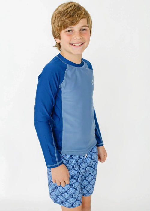 Boys Blue Long Sleeve Rashguard