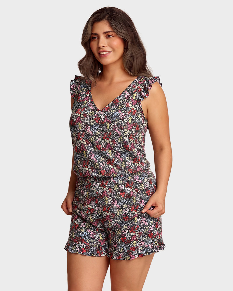 Built-in Bra Swim Romper SheCurve