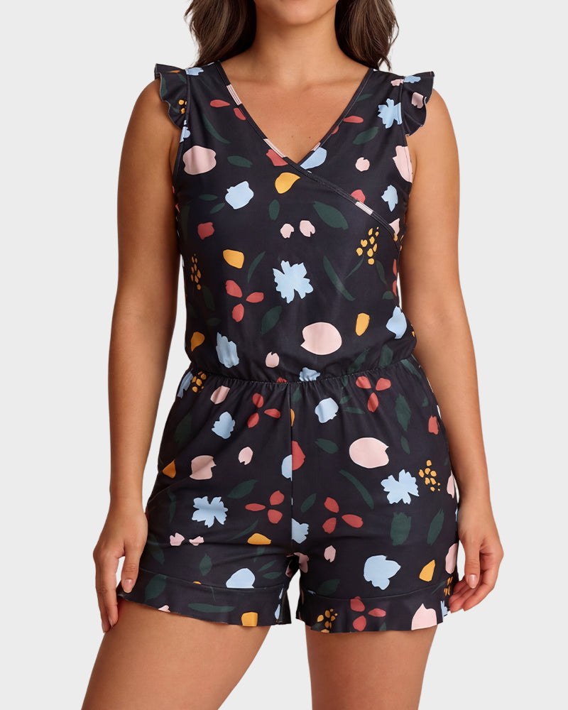 Built-in Bra Swim Romper SheCurve