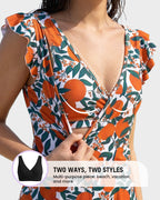 Built-in Bra Swim Romper SheCurve