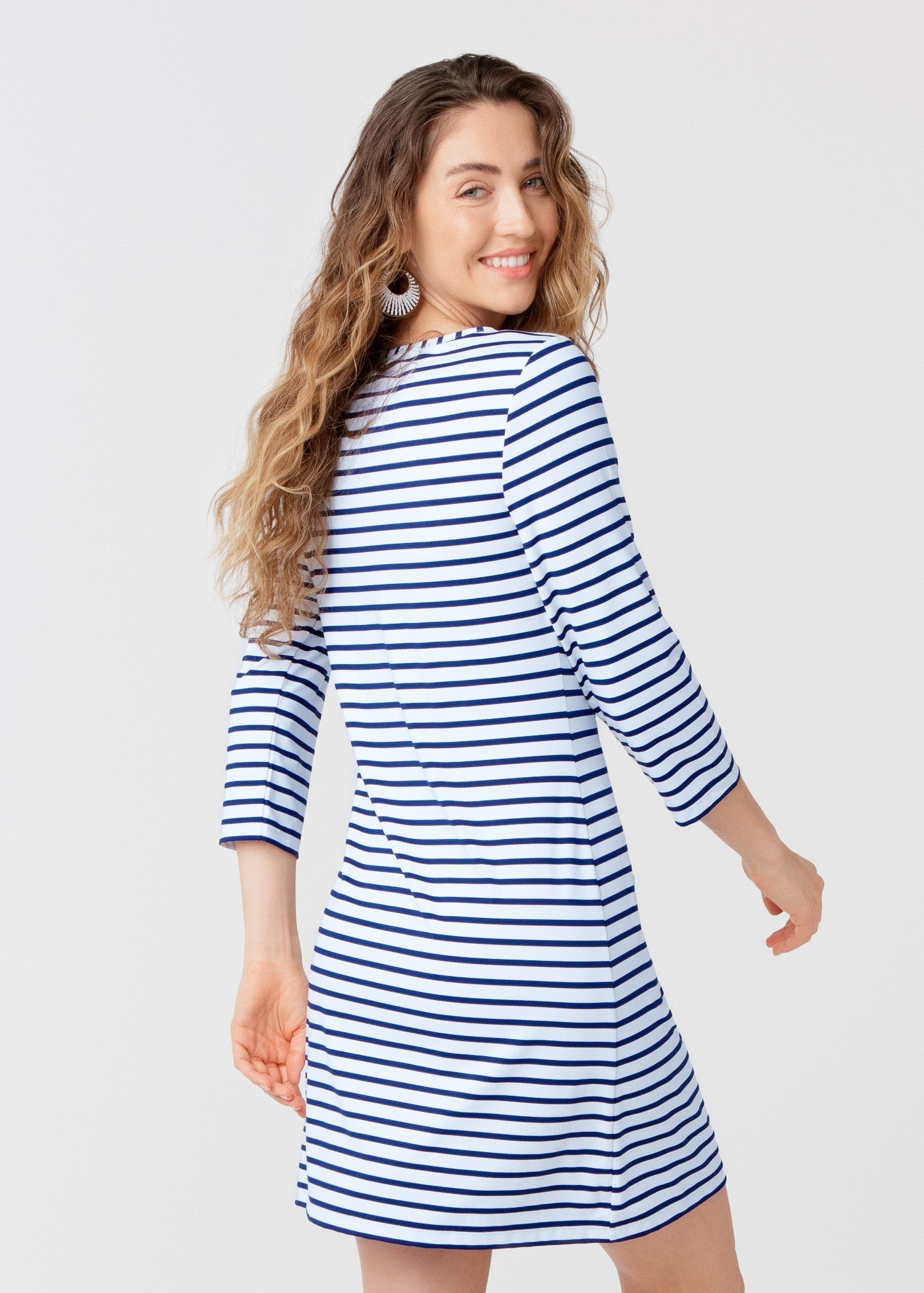 Navy Stripe Cabana Shift Dress Cabana Life