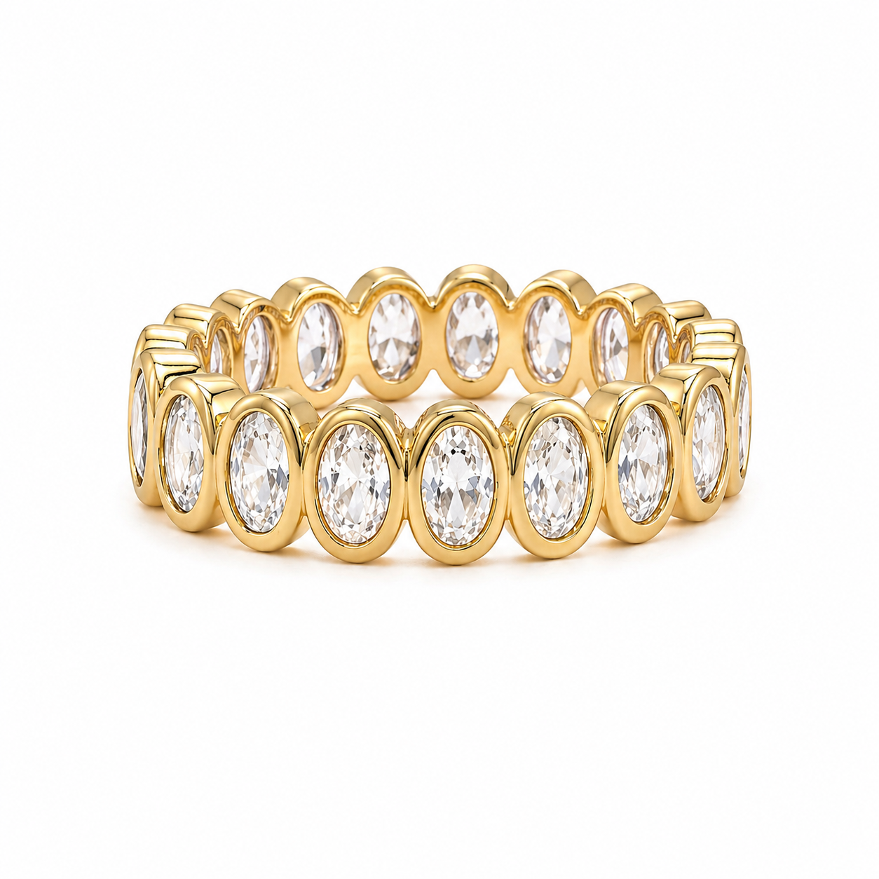 Oval Bezel Eternity Ring