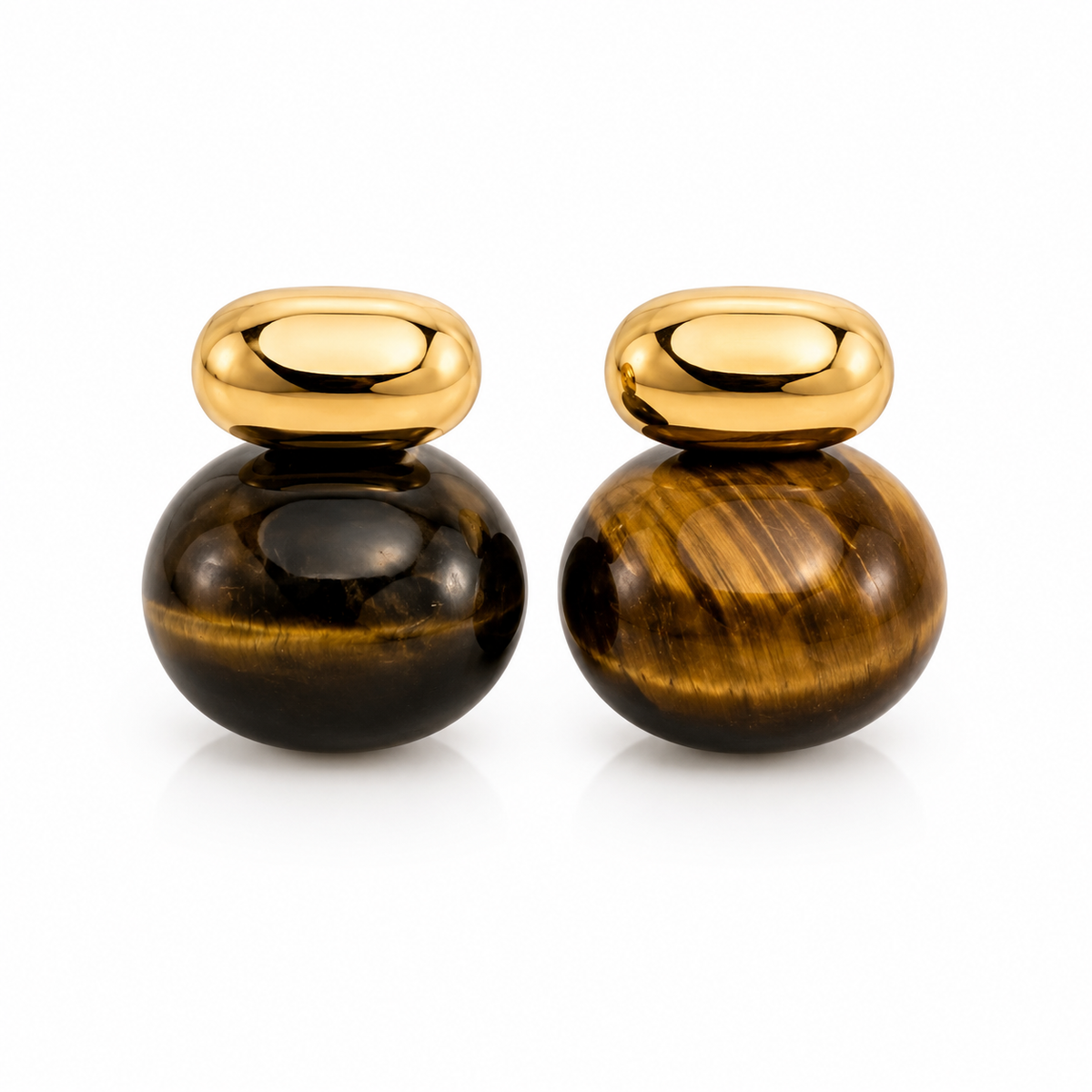 Tiger Eye Bubble Earring