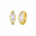 Marquise Bezel Mini Hoop