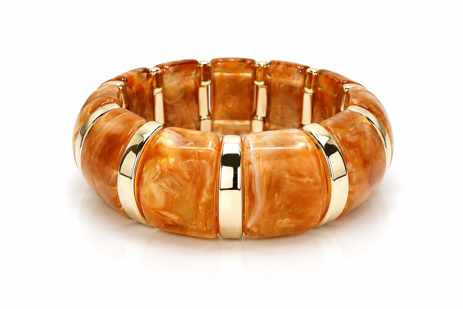 Brown Marble Stretch Bracelet