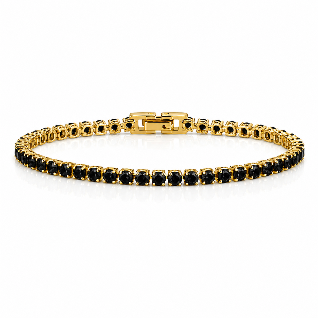 Riley Black Tennis Bracelet