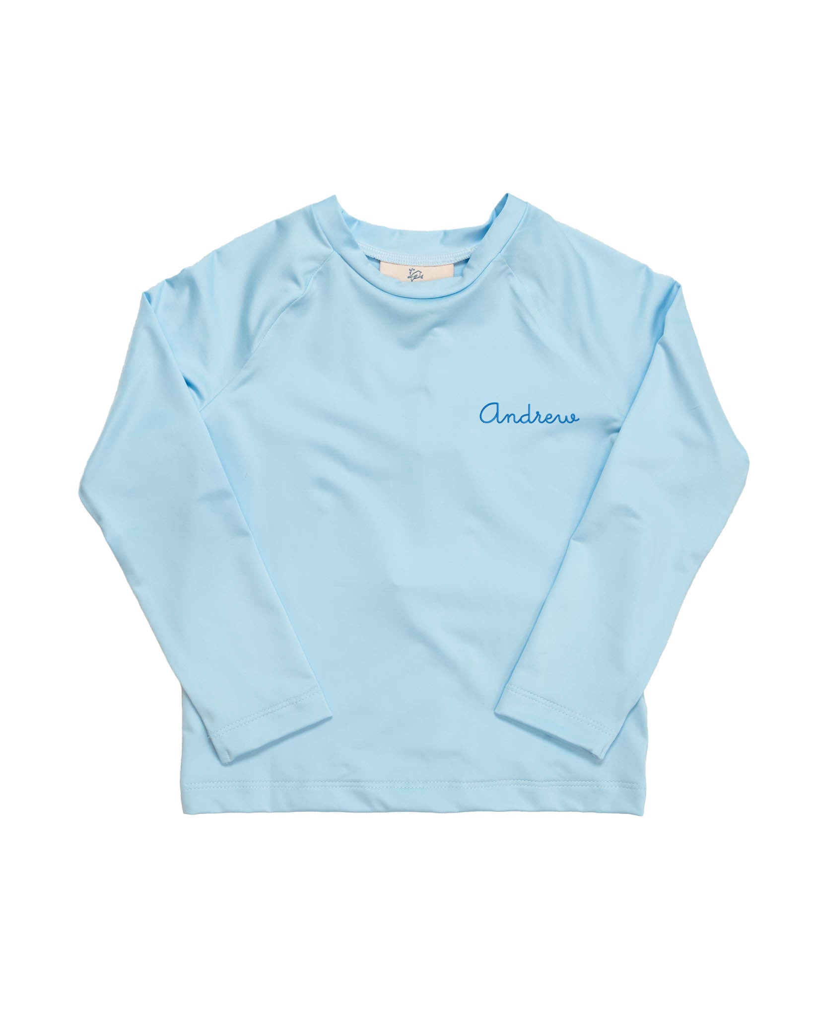 Rash Guard Long Sleeve in Coastal Blue Smockingbird