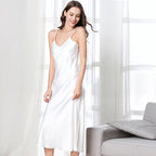 Silky Elegant Night Dress long Slips Multicolors - Tea length SelenaHuanStudio