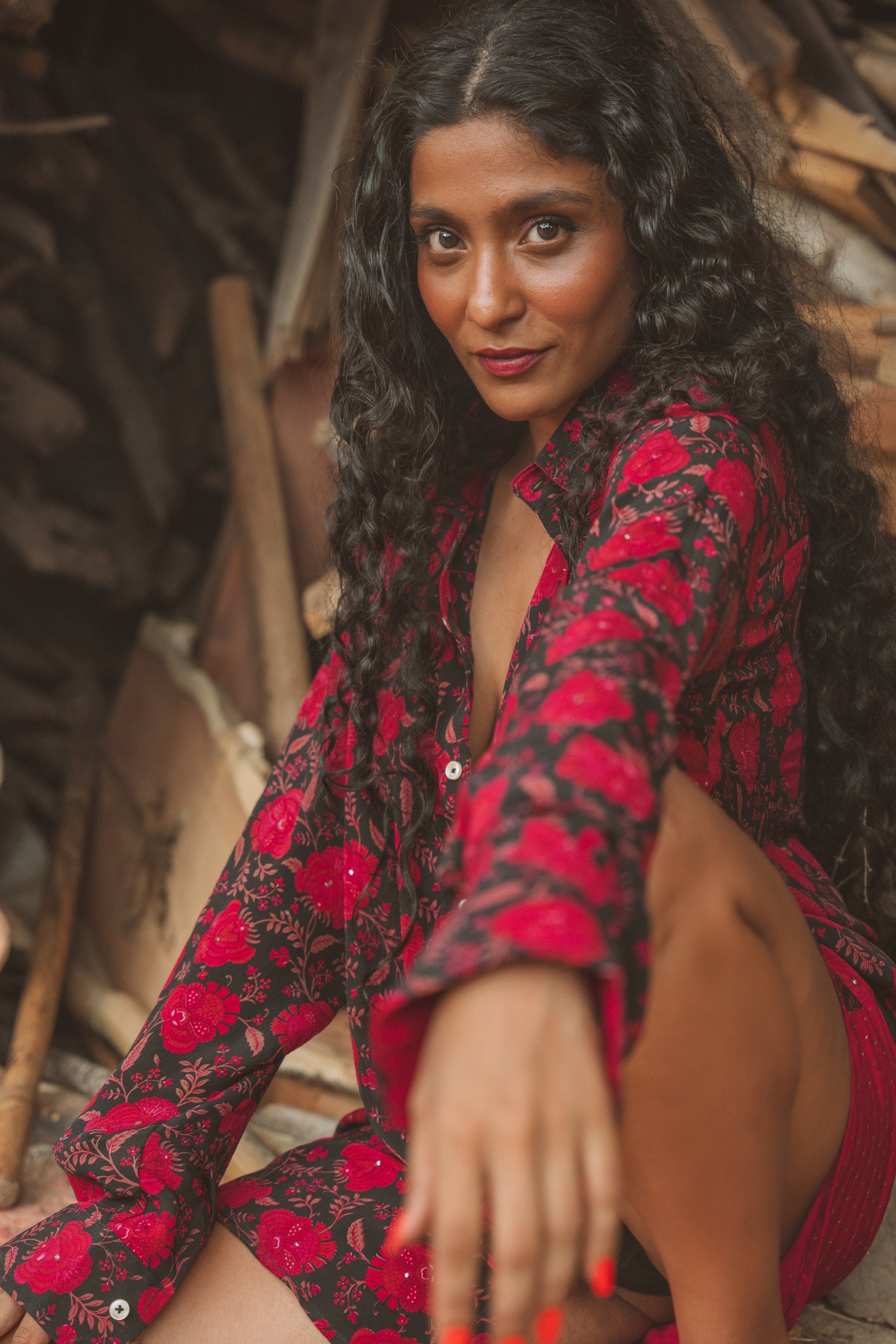 Boyfriend Shirt - Ruby