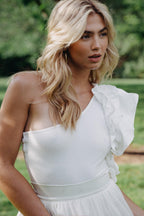 DREAMWORLD OFF THE SHOULDER WOVEN BODYSUIT Flying Tomato