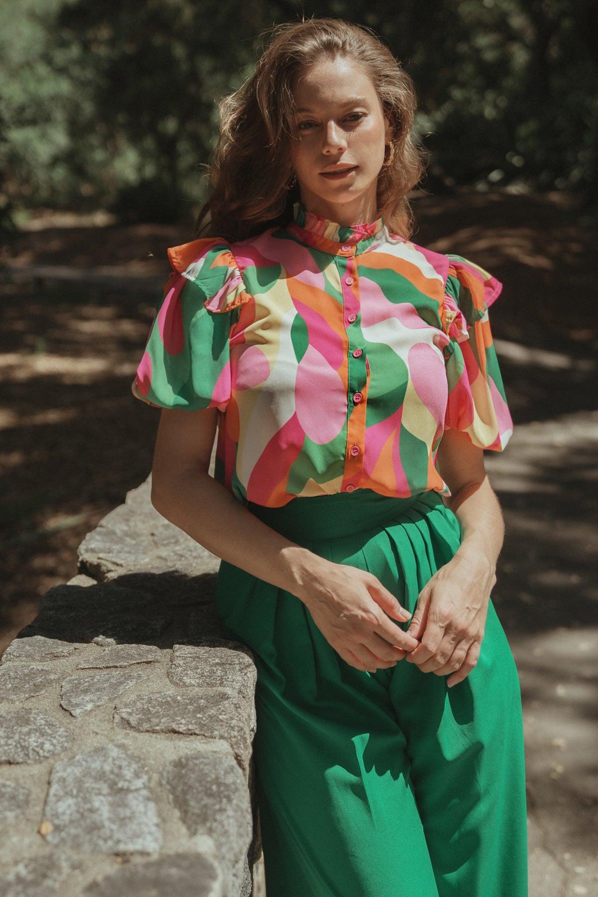 MAKE THEM PROUD WOVEN TOP Flying Tomato