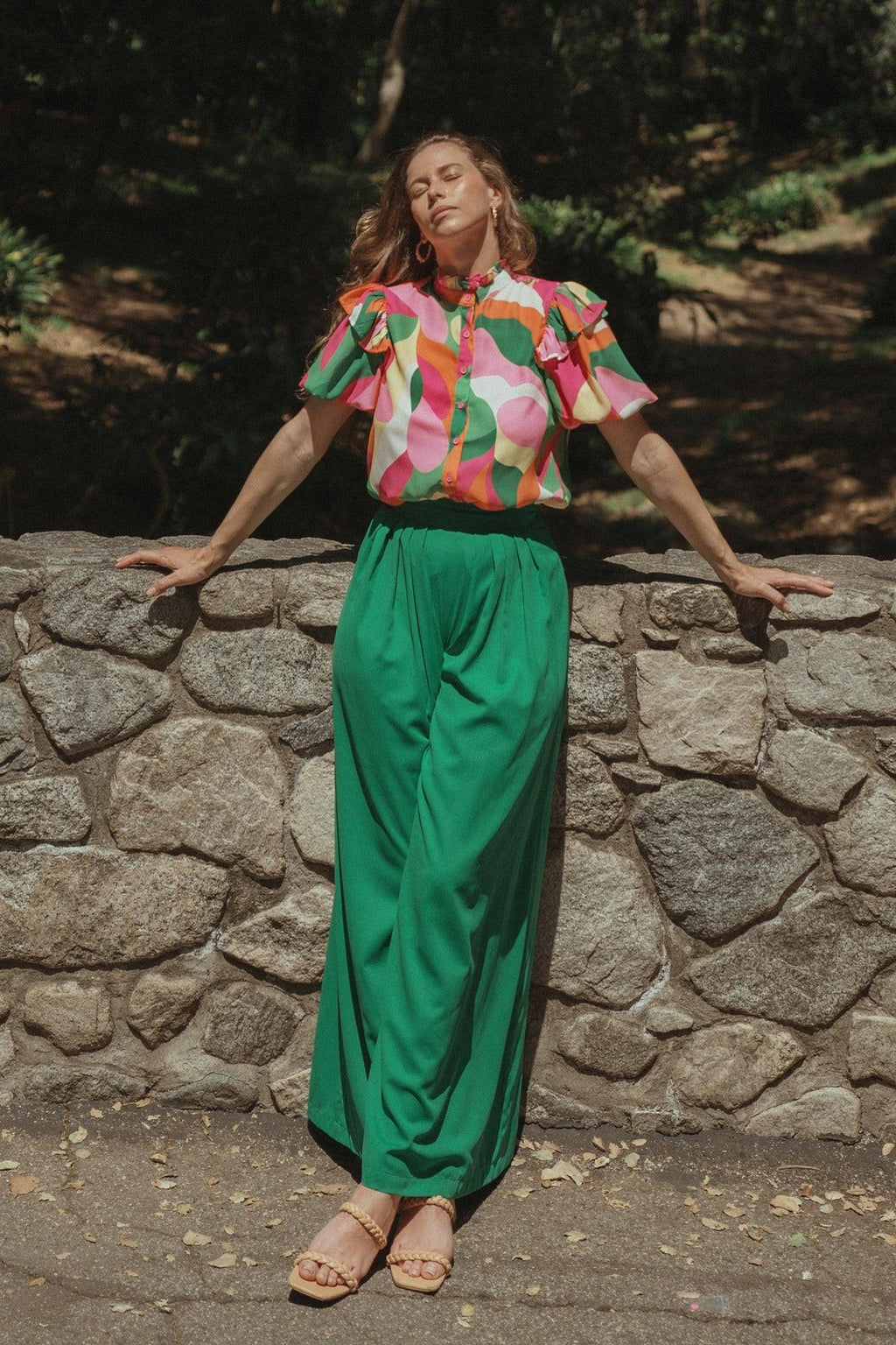 AT THE WISHING WELL WOVEN PANTS Flying Tomato