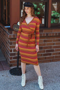 FLIRTATIOUS NATURE SWEATER MIDI DRESS Flying Tomato
