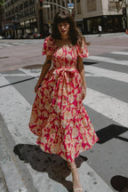 RUN TOWARDS LOVE POPLIN ANKLE DRESS Flying Tomato