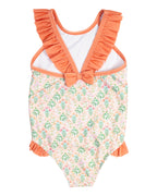 Peachy Florals One Piece-FINAL SALE Smockingbird