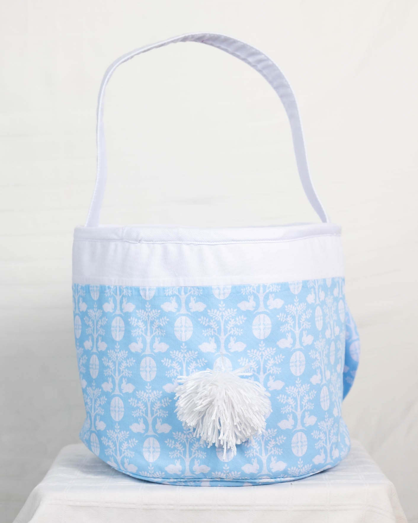Easter Basket in Blue Bunny- FINAL SALE Smockingbird