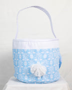 Easter Basket in Blue Bunny- FINAL SALE Smockingbird