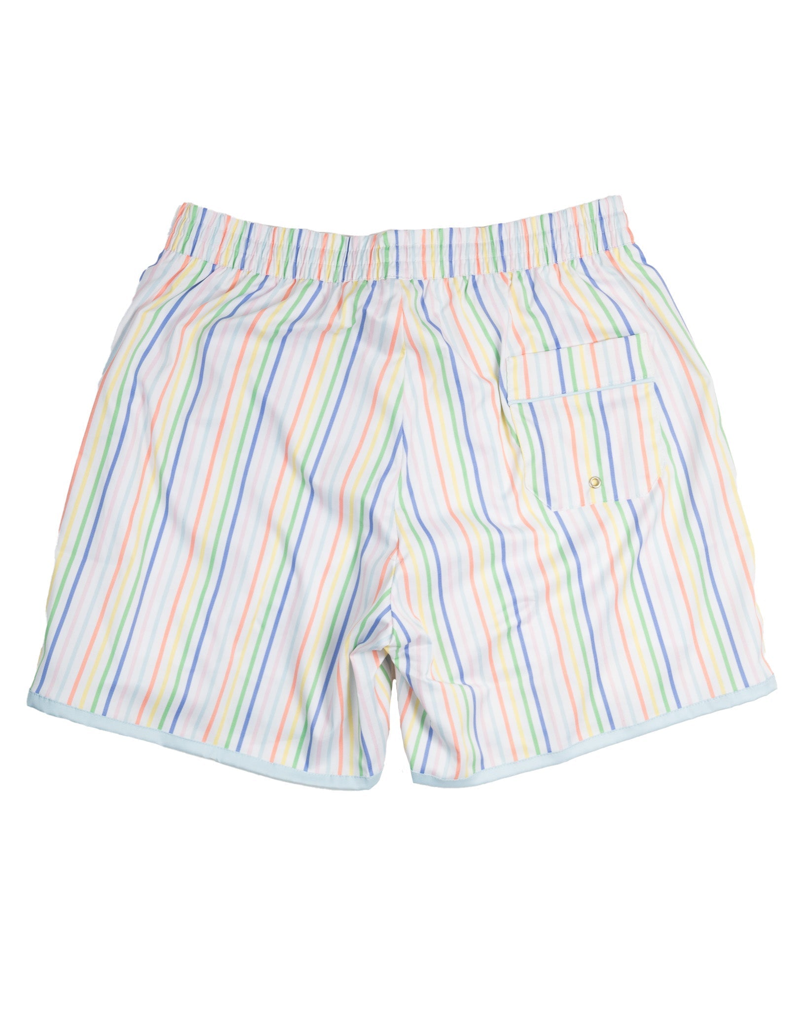 Rainbow Row Swim Trunks for Men-FINAL SALE Smockingbird