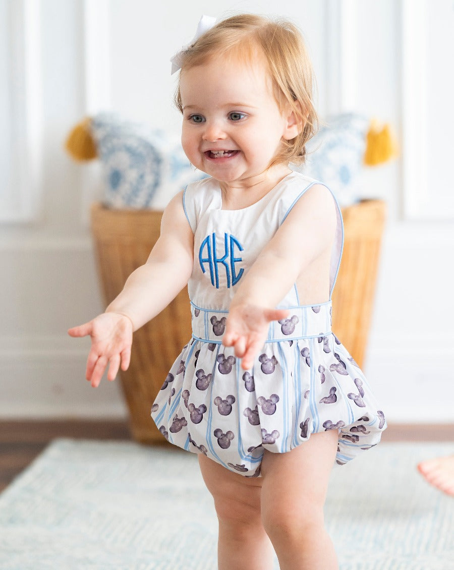 Hand Painted Mouse Print Unisex Bubble- FINAL SALE