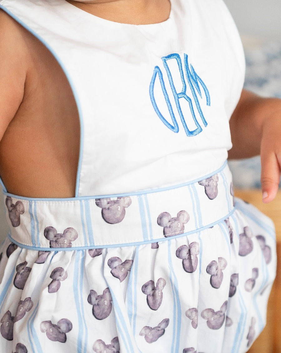 Hand Painted Mouse Print Unisex Bubble- FINAL SALE