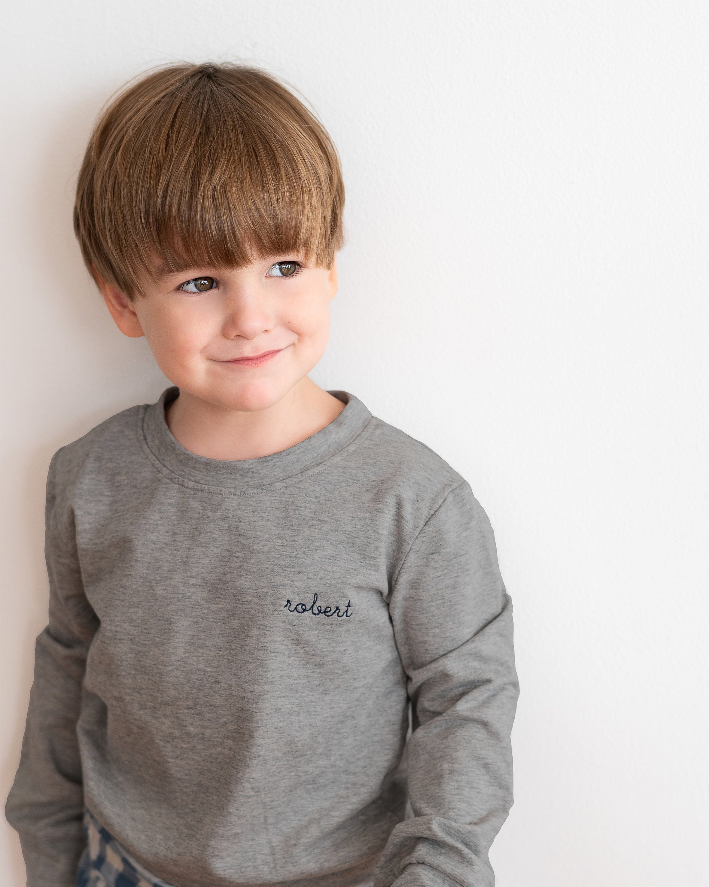 Crewneck Sweatshirt in Gray- FINAL SALE Smockingbird