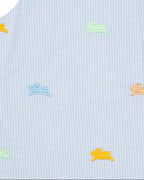 Colorful Bunnies Embroidered Shortall- FINAL SALE Smockingbird