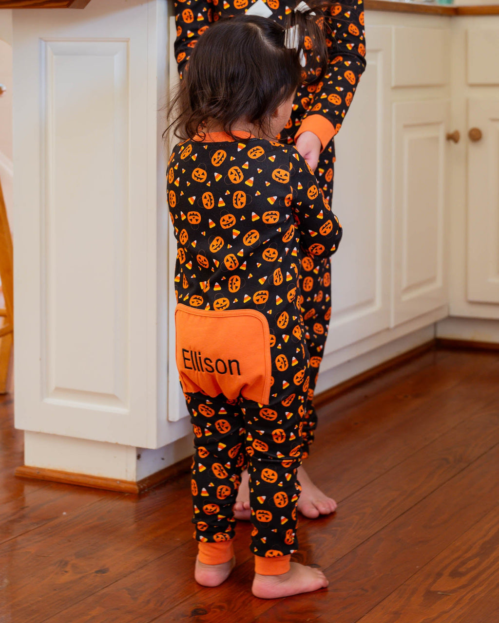 Trick or Treat Zip up Pajamas- FINAL SALE
