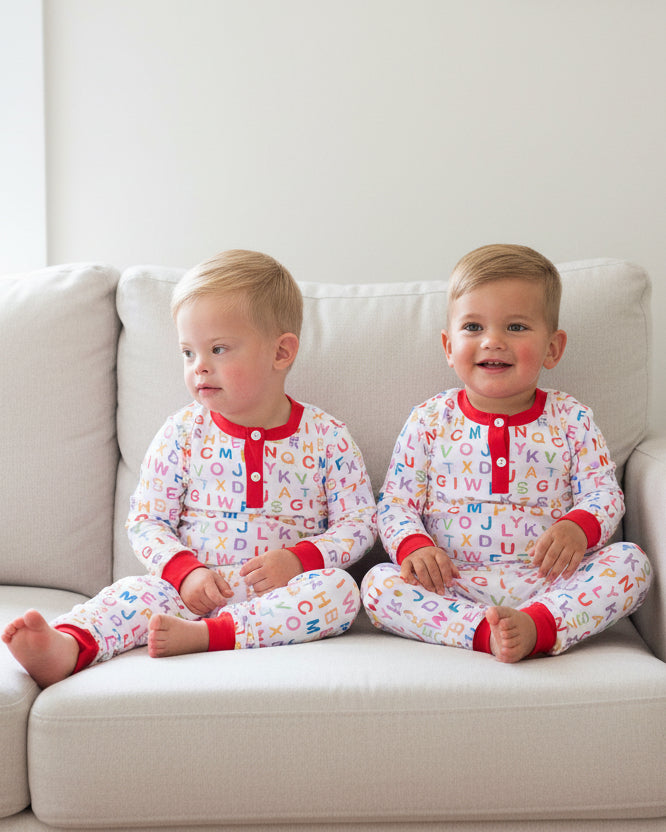 ABC Knit Pajama Set Smockingbird