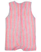 Crayon Pocket Red Seersucker Shortall- FINAL SALE Smockingbird