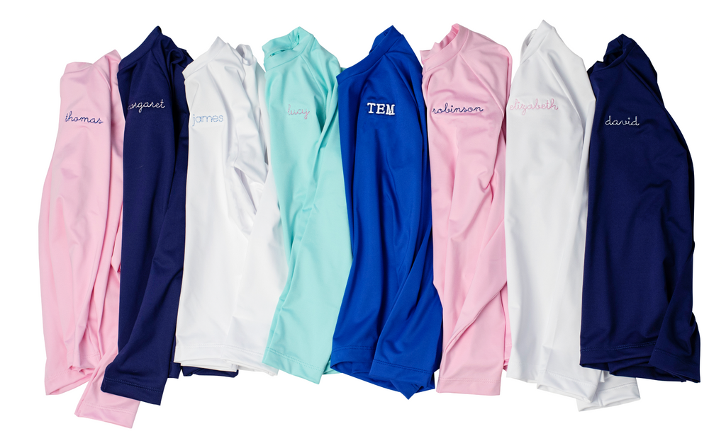 Rash Guard Long Sleeve in Ocean Blue- FINAL SALE