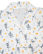 Dancing Skeleton Button Down Pajamas-FINAL SALE Smockingbird