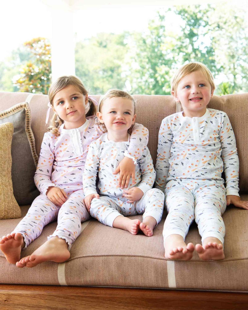Hocus Pocus Halloween Pajama Set in Blue- FINAL SALE Smockingbird