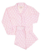 Pink Pumpkin Scallop Print Pajama Set- FINAL SALE Smockingbird