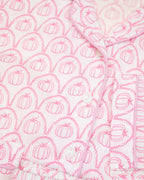 Pink Pumpkin Scallop Print Pajama Set- FINAL SALE Smockingbird