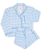 Blue Pumpkin Check Print Pajama Set- FINAL SALE Smockingbird