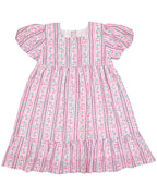 Ghost Stripe with Silver Lurex Dress- FINAL SALE Smockingbird