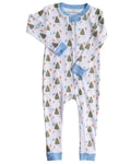 Woodland Creatures Pima Cotton Zip Up Pajamas- FINAL SALE
