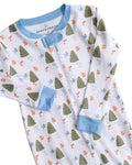 Woodland Creatures Pima Cotton Zip Up Pajamas- FINAL SALE