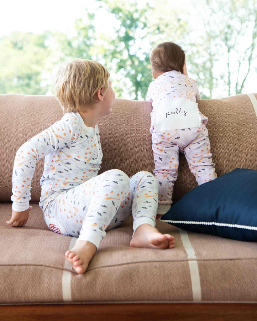 Hocus Pocus Halloween Pajama Set in Blue- FINAL SALE Smockingbird