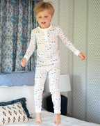 Hocus Pocus Halloween Pajama Set in Blue- FINAL SALE Smockingbird