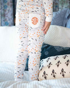 Hocus Pocus Halloween Pajama Set in Blue- FINAL SALE Smockingbird