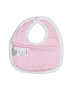 Geometric Smocked Pink Knit Bib Smockingbird