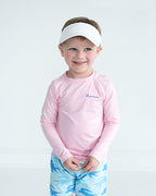 Rash Guard Long Sleeve In Pale Pink- FINAL SALE Smockingbird