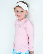 Rash Guard Long Sleeve In Pale Pink- FINAL SALE Smockingbird