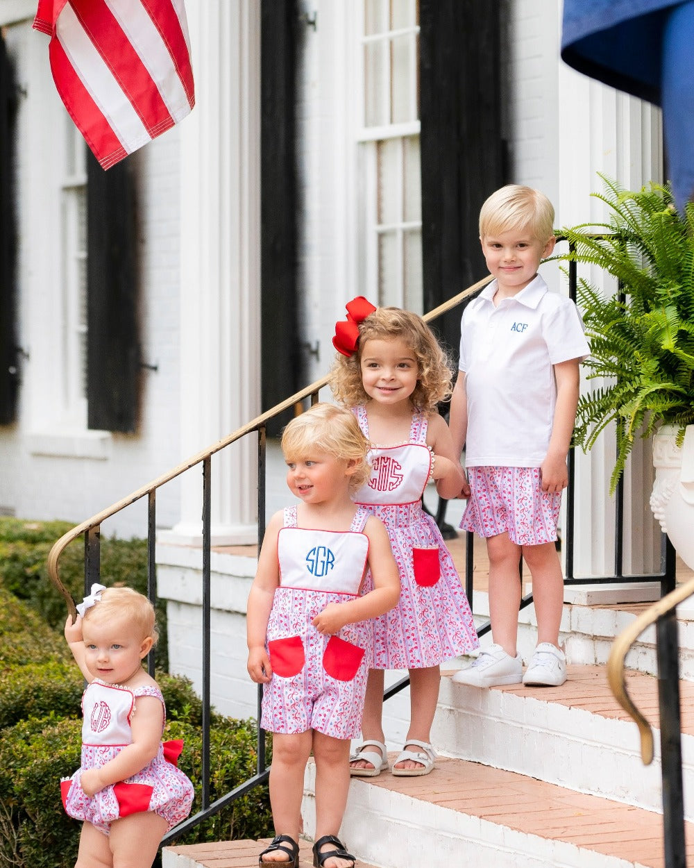 Stars and Stripes Shortall- FINAL SALE Smockingbird
