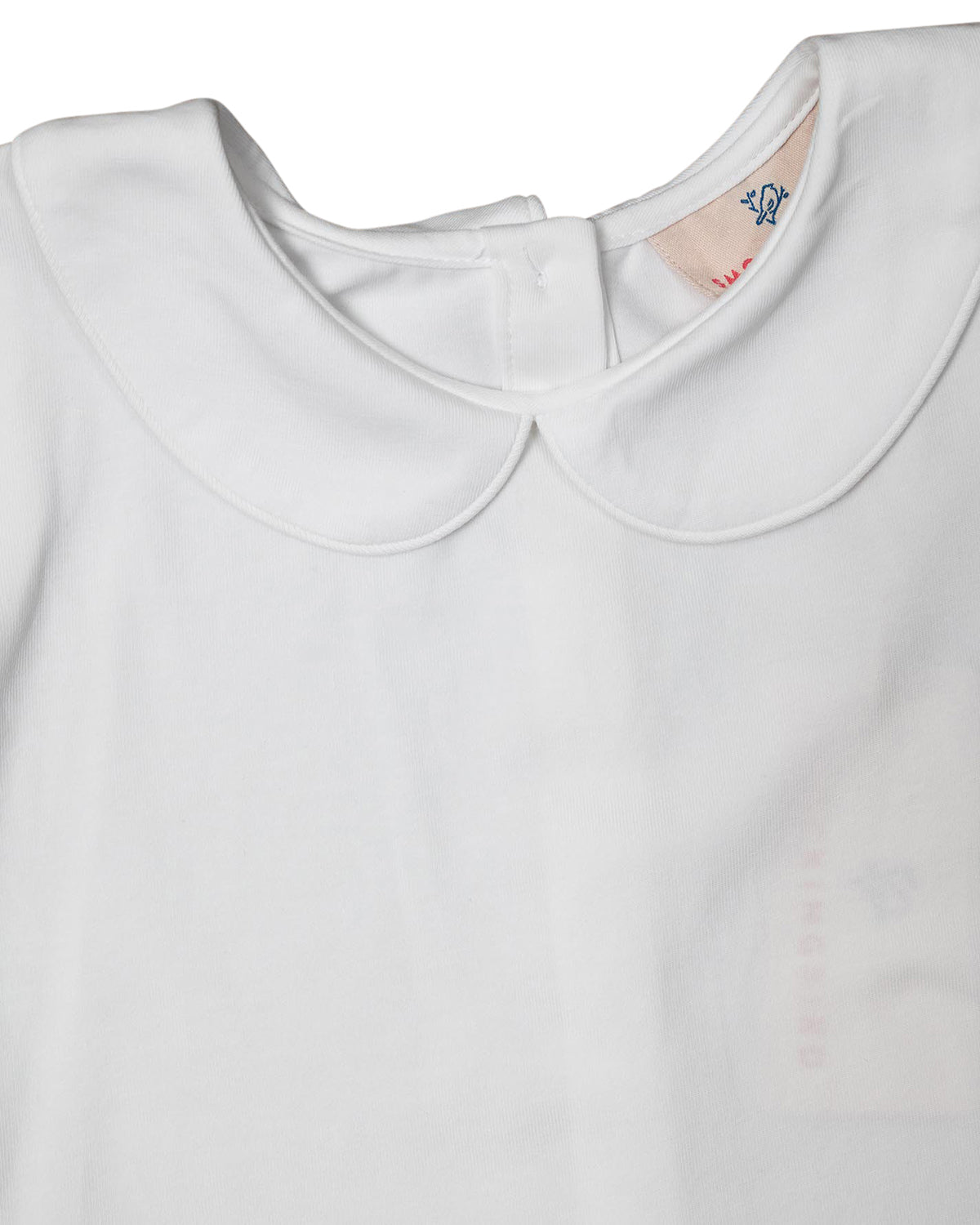 White Knit Girls Short Sleeve Shirt Smockingbird
