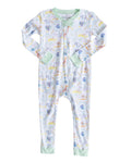 Rainbow Zoo Animals Pima Cotton Zip Up Pajamas- FINAL SALE